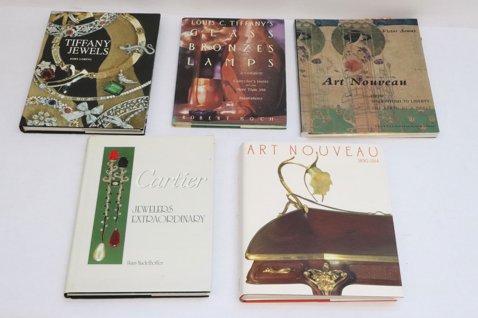 5 titles of art nouveau, Tiffany, Cartier: 5 titles of art nouveau, Tiffany, Cartier