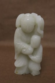 Fine Chinese white jade carved figure