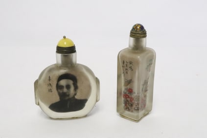 2 Chinese inside painted snuff bottle