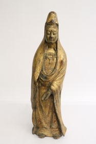 Vintage Chinese bronze sculpture of Guanyin