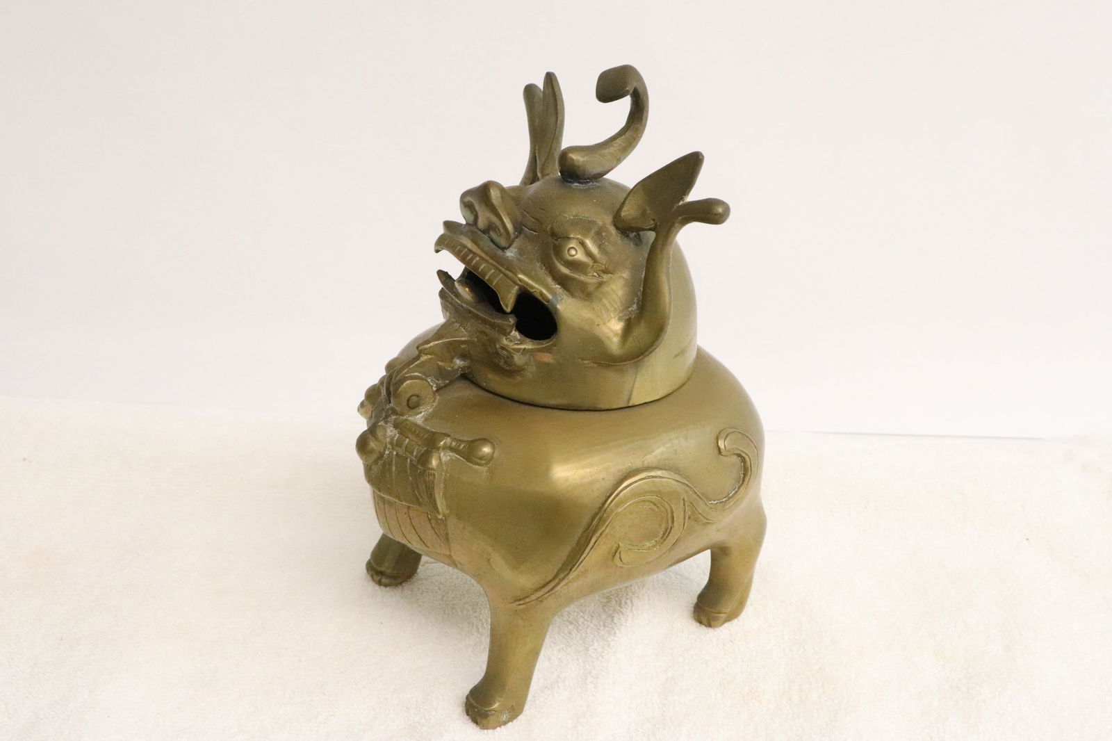 Brass censer in the form of qilin (1 of 8)