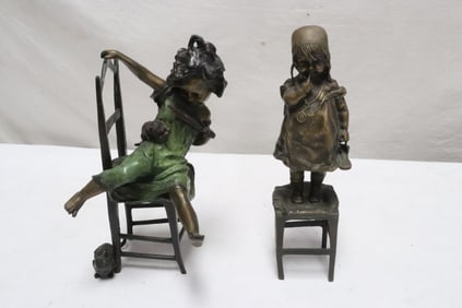 2 bronze sculptures