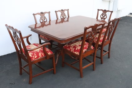 7 pieces Ethan Allen mahogany dining room set