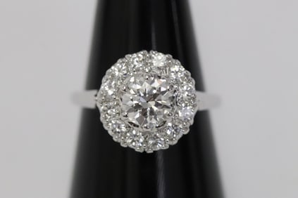 14K W/G diamond ring with GIA report