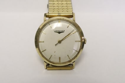 Man's Longines wrist watch with gold filled case