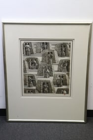 Zhang Minjie stone block print, signed and seal mark