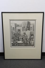 Zhang Minjie stone block print, signed and seal mark