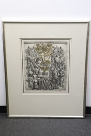 Zhang Minjie stone block print, signed and seal mark