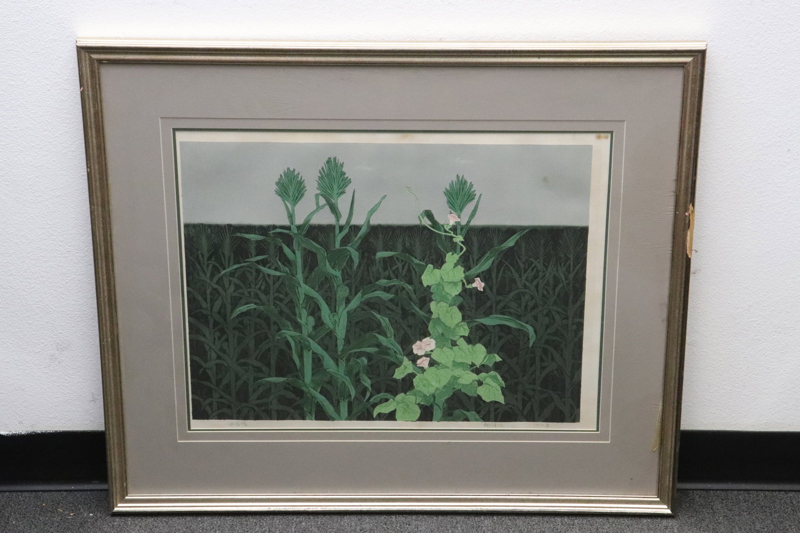 Liu Yangjiang "flowers", c1991, signed: Liu Yangjiang "flowers", 柳洋江 "田園情", c1991, signed, 18.6"x24.6", F(29.25"x34.75"x1.3")
