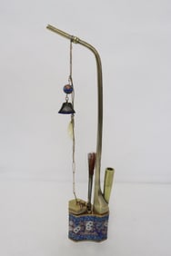 Chinese 19th century cloisonne water pipe