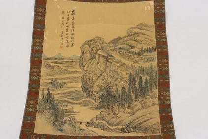 Wu Xi Zeng (Jingting Wu) watercolor on silk panel