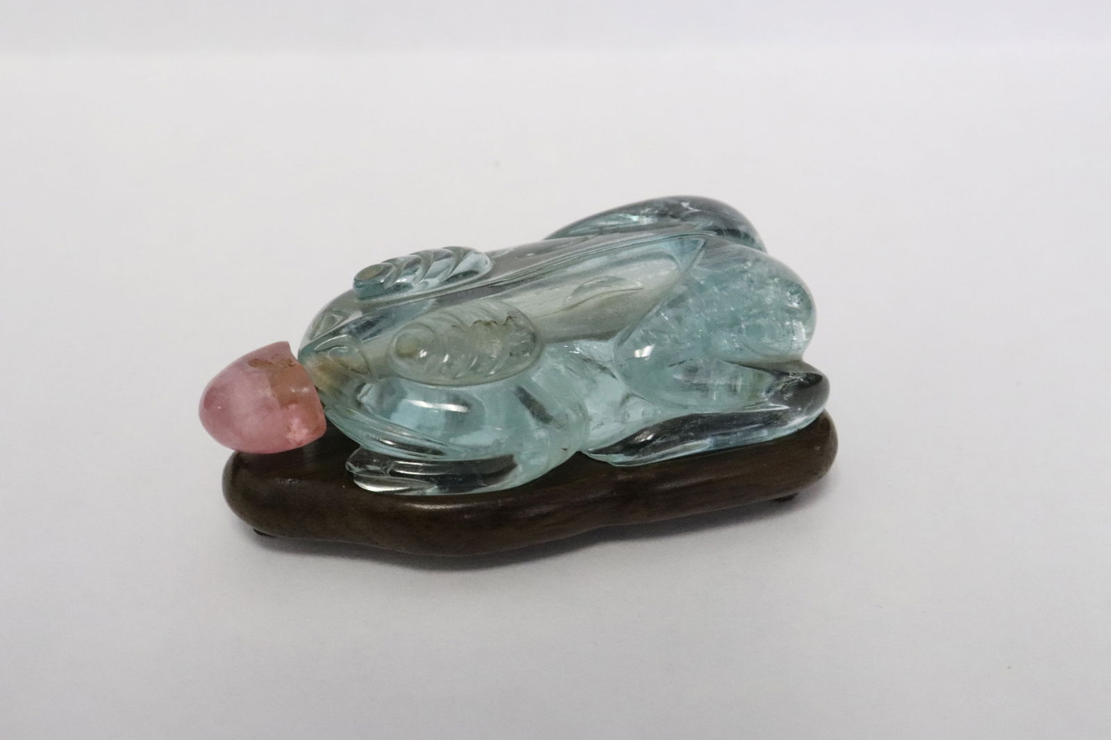 18th/19th c. aquamarine carved snuff bottle w/ GIA report (1 of 10)