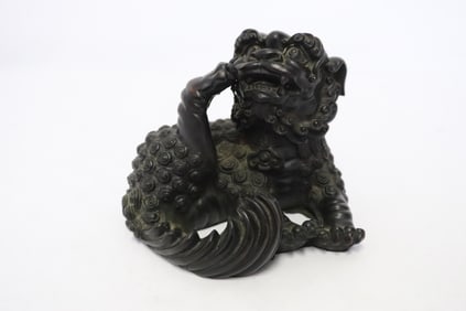 Chinese 18th/19th century zitan wood carved qilin