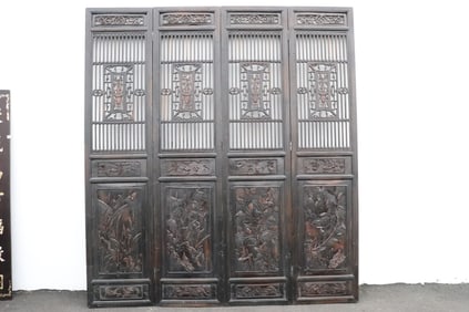 Chinese carved room divider