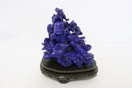 Beautiful lapis stone carving