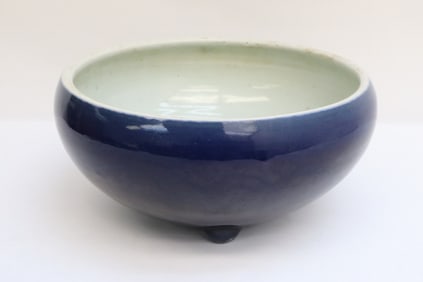 A Chinese 18th c. blue porcelain brush wash