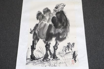Zhou Huang watercolor on paper "camel"