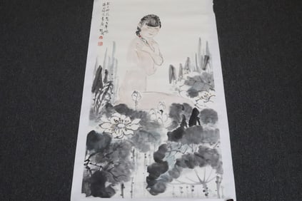 Chen Zhenguo watercolor panel "nude"
