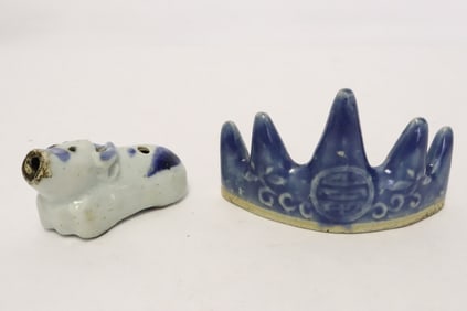 2 Ming porcelain pieces, c1600AD