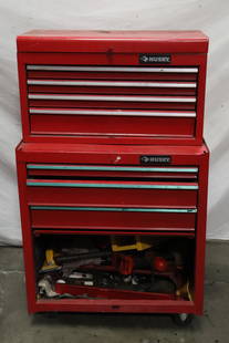 Husky tool chest with content: Husky tool chest with content, 46"x27"x17.3"
