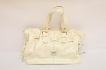 Large white lady's tote bag