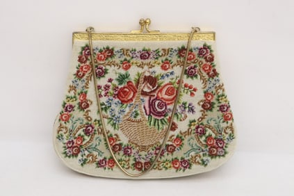 Vintage lady's petty point purse