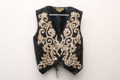 A fancy lady's sequin vest