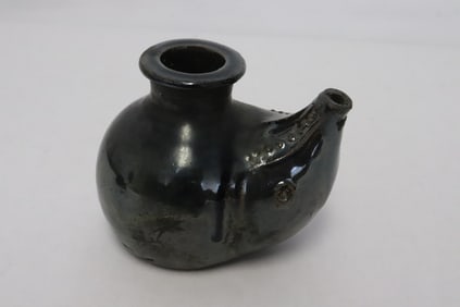 Vintage Korean black glazed water dripper