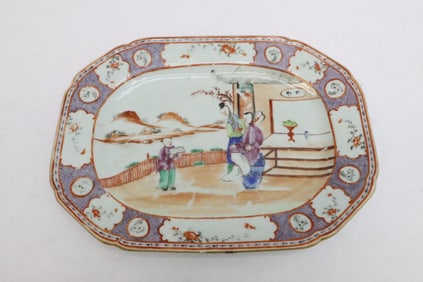 Chinese 18th c. famille rose export porcelain plate