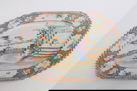 Chinese 18th c. famille rose export porcelain plate
