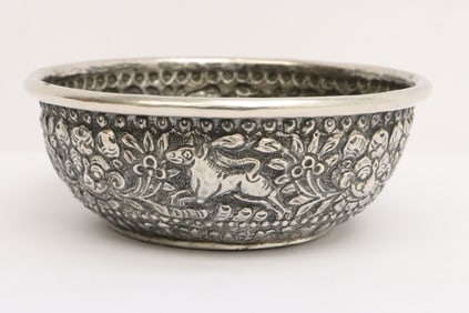 Silver round bowl