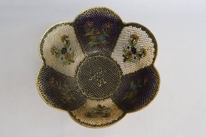 A plique a jour bowl