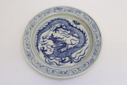 Chinese blue and white porcelain plate