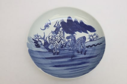 Chinese blue and white porcelain plate