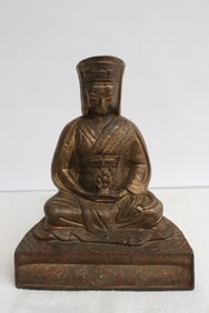 Chinese gilt bronze sculpture of deity
