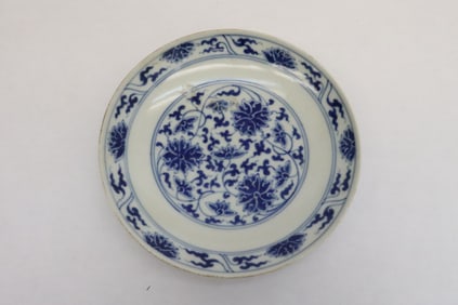 Chinese blue and white porcelain plate