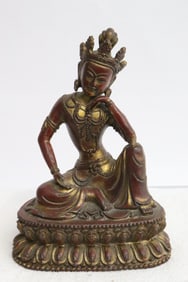 Chinese bronze sculpture of deity