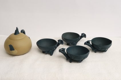 5 pieces Yixing tea set