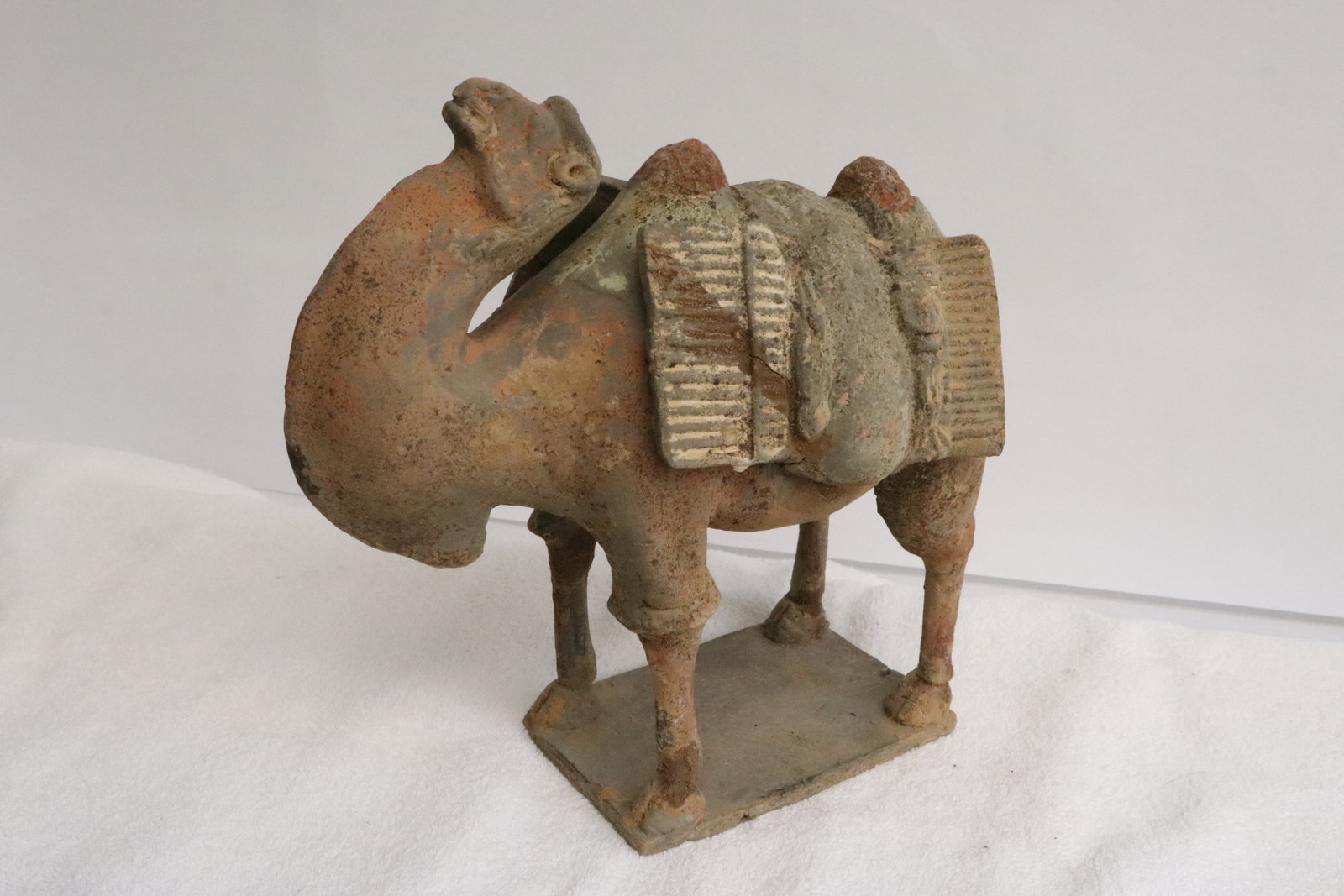 Sancai sculpture of camel: Sancai sculpture of camel, 8.3"H