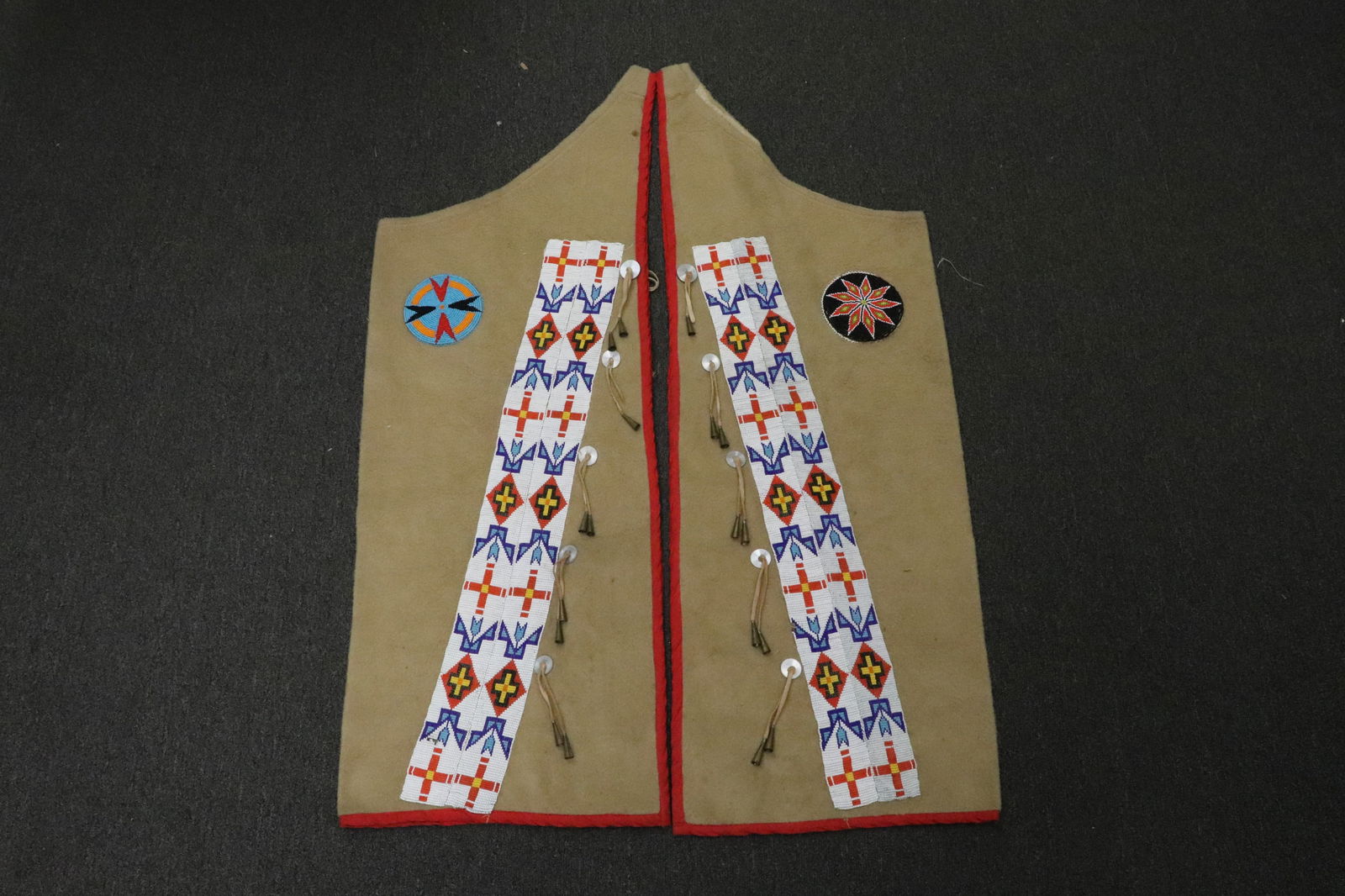 Pair native American beaded leggings