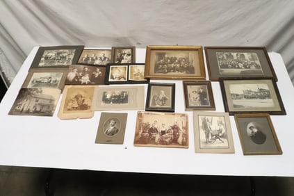 Lot of antique photos, some framed