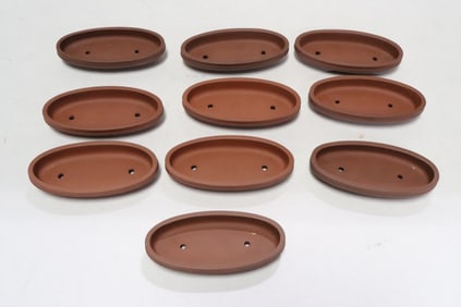 10 Chinese Yixing small planters