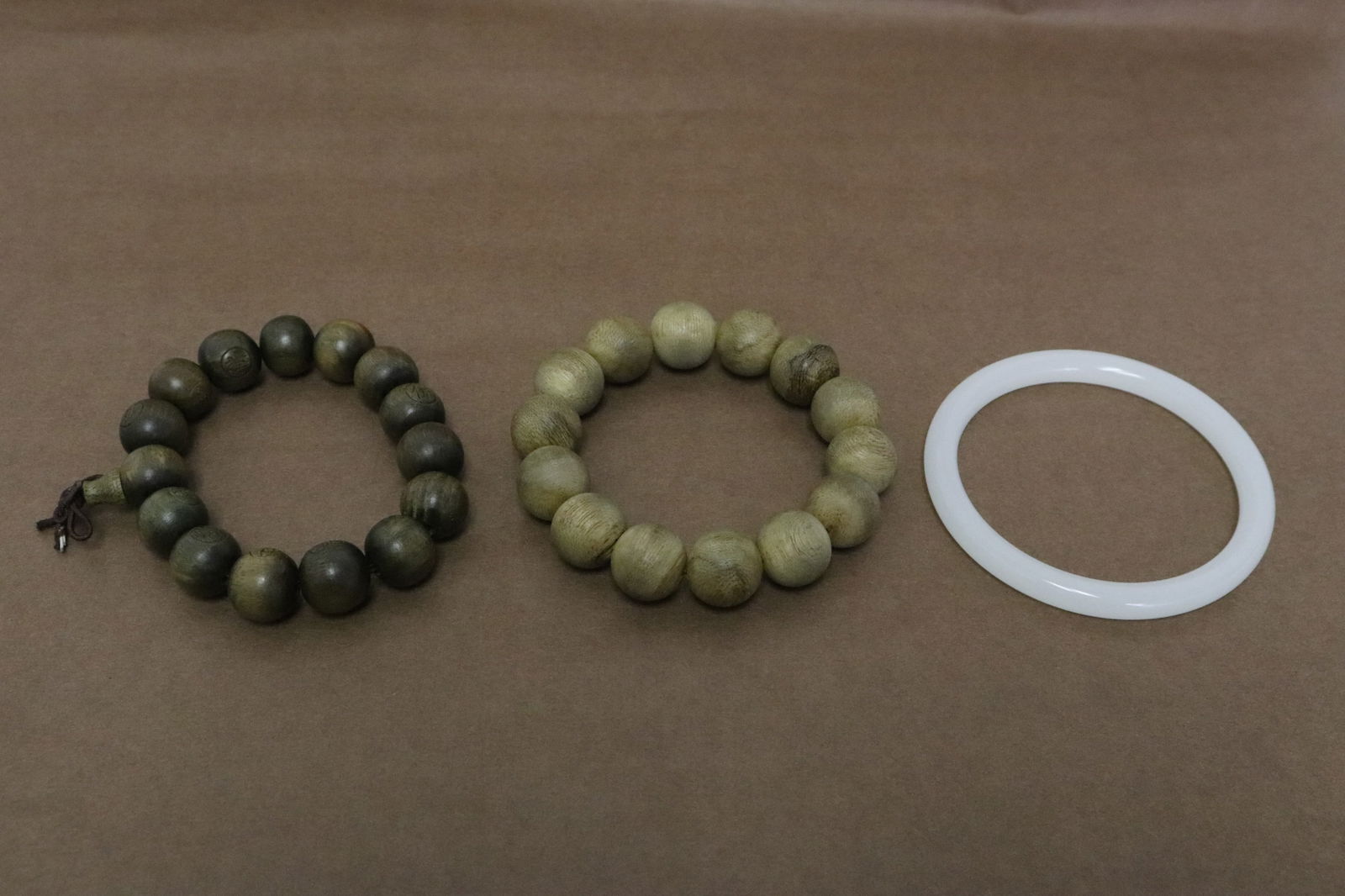 2 wood bead bracelet, & a Peking glass bangle (1 of 10)