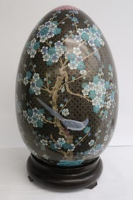 A massive cloisonne egg