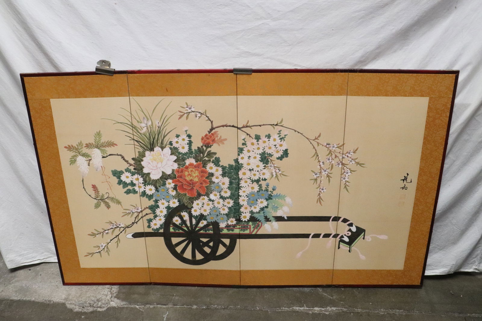 Japanese 4-panel room divider (1 of 8)