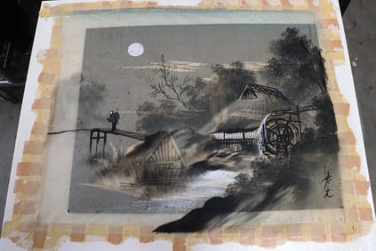 Japanese watercolor panel under Lucid frame