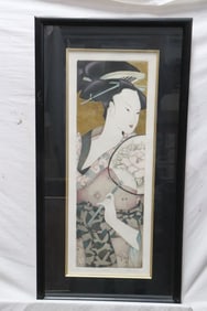 Etching of geisha girl, signed, ed. 5/100