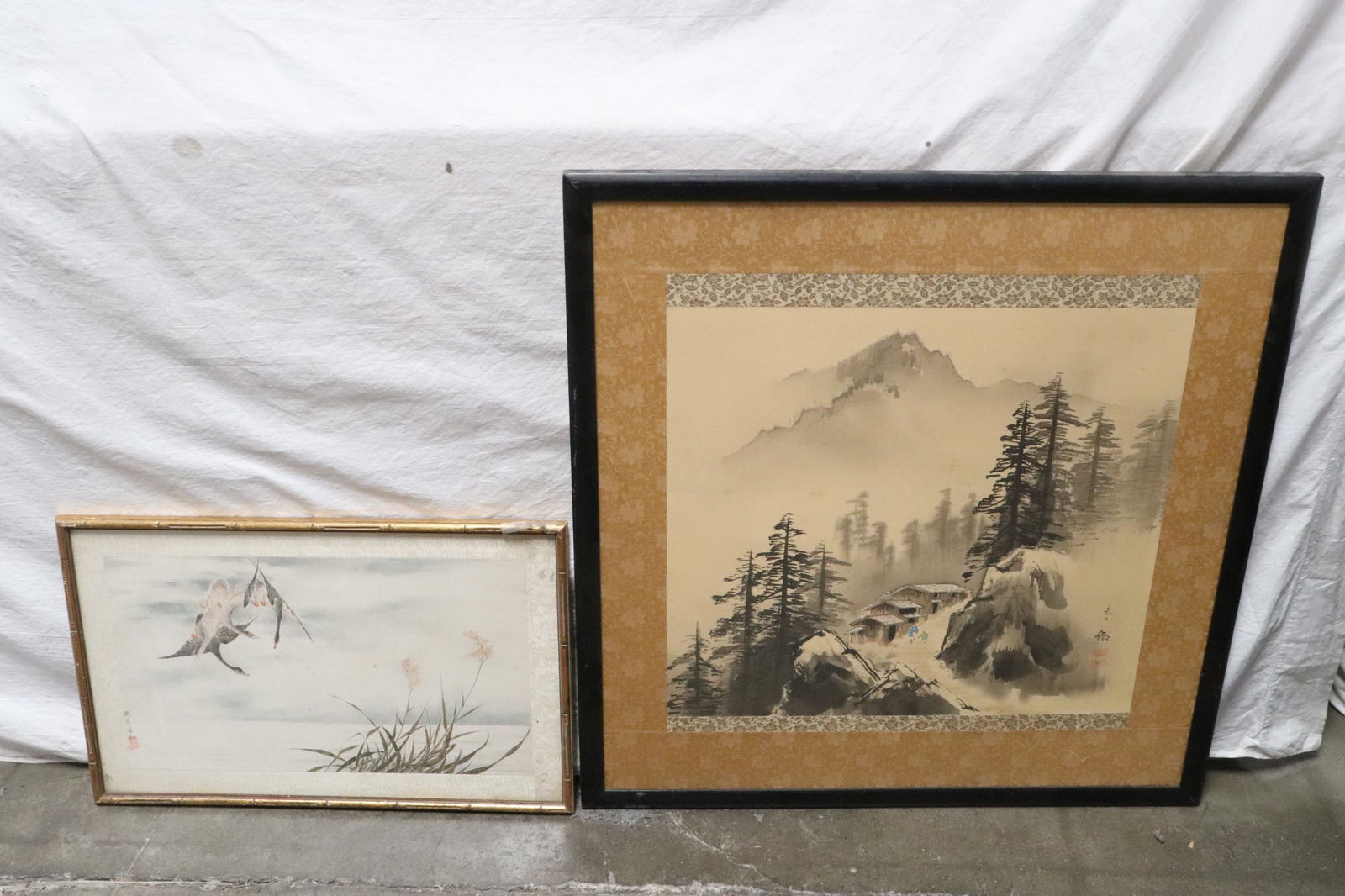 2 Japanese watercolor paintings (1 of 10)