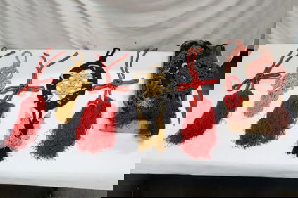 Lot of Chinese hanging decorative knots