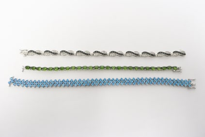 3 sterling bracelets
